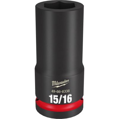 MLW49-66-6338 image(0) - Milwaukee Tool SHOCKWAVE Impact Duty  3/4"Drive 15/16" Deep 6 Point Socket