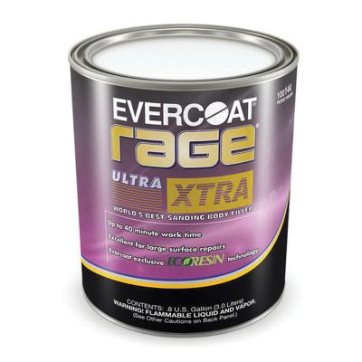 FIB144 image(0) - Fibre glass Evercoat Rage Ultra XTRA 100144 Premium Body Filler, 1 gal Can, Yellow, Liquid