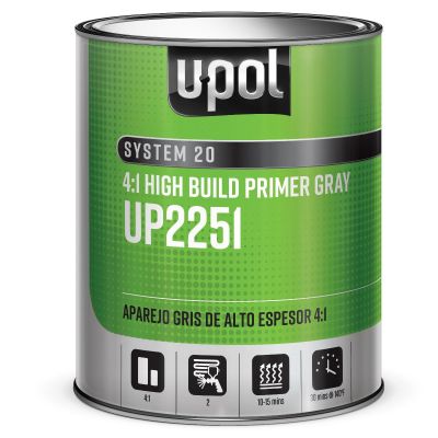 UPO2251 image(0) - U Pol Products SYSTEM 20 UP2251 National Rule High Build Primer, 1 L Tin, Gray, 4:1 Mixing