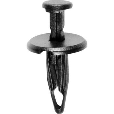 AVC18030 image(0) - AUVECO 18030 Push-Type with Closed End Retainer, 11/16 in Dia Head x 13/16 in L Stem x 1/4 in Hole, Nylon, Black