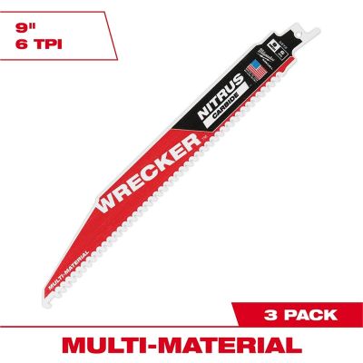 MLW48-00-5372 image(0) - Milwaukee Tool 9 Inch WRECKER with NITRUS CARBIDE Blades - 3 Pack