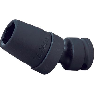 KKN13440A-9-16 image(0) - Ko-ken USA 13440A-9/16 3/8 Sq. Dr. Universal Socket 9/16 6 point Length 59mm