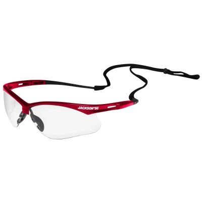 JCK50020 image(0) - Jackson Safety Safety Glasses - SG Series - Clear Lens - Red Frame - STA-CLEAR&trade; Anti-Fog