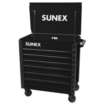 SUN8057XTBK image(0) - SUNEX Premium Full Drawer Service Cart - Black