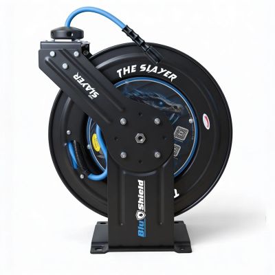 BLBPWHYR14100 image(0) - BluBird Blu Shield The Slayer Hybrid Pressure Washing Hose Reel 1/4" X 100'