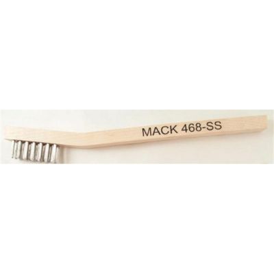 MAB468-SS image(0) - Mack Brushes 468/SS 468 Series Welder Mini Scratch Brush, 7-3/4 in OAL, Stainless Steel, Wood Handle