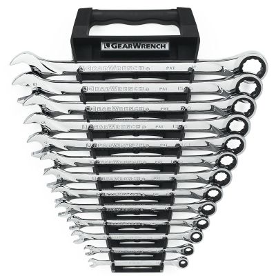 KDT85199 image(0) - GearWrench 13 Piece 72-Tooth 12 Point XL Ratcheting Combination SAE Wrench Set