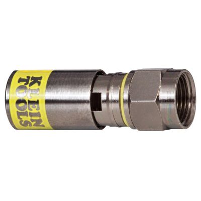 KLEVDV812606 image(0) - Klein Tools Universal F Compression Connectors RG6/6Q 10-Pack
