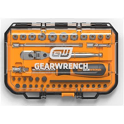 KDTGWMBS39XPS image(0) - GearWrench 39 Piece 1/4 Inch Drive MicroDriver Set with  120XP Locking Flex Head Ratchet and Stubby Sockets
