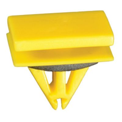AVC20756 image(0) - AUVECO 20756 Rocker Panel Molding Clip, (9/16 x 25/32 in Top x 5/8 x 13/16 Bottom) Head, Nylon, Yellow