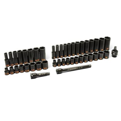 KDT84916H image(0) - GEARWRENCH 44 Piece 3/8" Drive 6 Point Standard & Deep Impact SAE/Metric Hi-Viz Socket Set