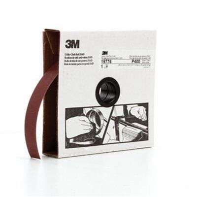 MMM19776 image(0) - 3M 19776 314D Series Utility Cloth Roll, 1 in W x 20 yd L, P400 Grit, Extra Fine Grade, Aluminum Oxide