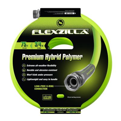 LEGHFZG675YW image(0) - Legacy Manufacturing Flexzilla Garden Hose, 3/4" x 75', 3/4" - 11 1/2 GHT Fittings