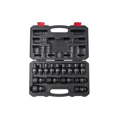 SUN2856 image(0) - SUNEX 15 PC 1/2" DR 12 PT SAE UNIVERSAL IMPACT SOCKET