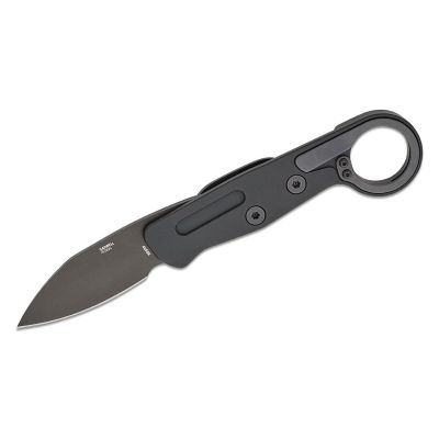 CRK4050K image(0) - CRKT (Columbia River Knife) Provoke EDC D2 Titanium Nitride Plain Blade Folding Knife with Kinematic Aluminum Handle - Black