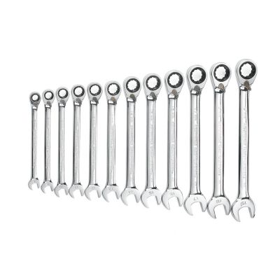 KDT9620N image(0) - GearWrench 12 Piece 72-Tooth 12 Point Reversible Ratcheting Combination Metric Wrench Set