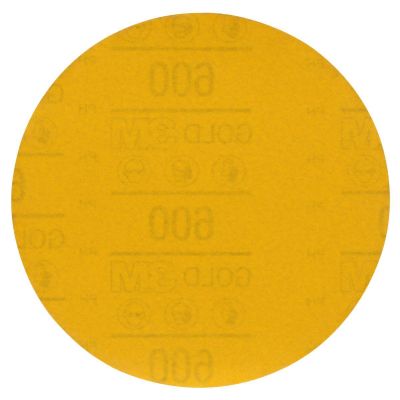 MMM09260 image(0) - 3M  Hookit Gold Abrasive Disc 09260, 600, 6-inch (150mm), No Hole