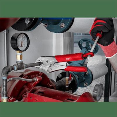 MLW48-22-3405 image(1) - Milwaukee Tool 5" Locking Pliers  Curved Jaw w/ Durable Grip