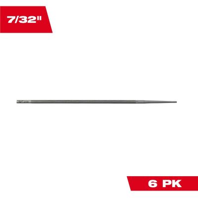 MLW49-16-2889 image(0) - Milwaukee Tool 7/32 Inch Round File for Saw Chain - 6 Pack