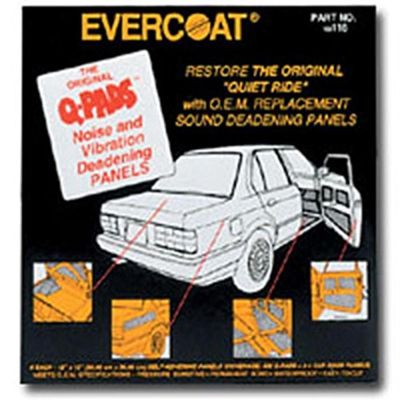 FIB116 image(0) - Fibre glass Evercoat Q-Pad 100116 Sound Deadening Panel, 12 x 12 in, Fiberglass, Black