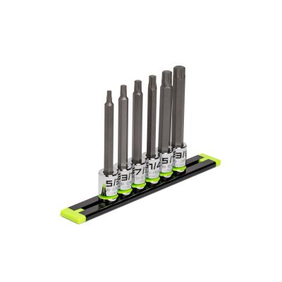 GETHBS6LS image(0) - Grip Edge Tools 6-PC 3/8'' Dr Long SAE RPT Hex Driver Set
