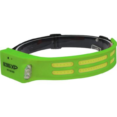 KTI73318XD image(0) - K Tool International Headlight 600 Lumen COB Flexible with Motion Sensor and Side Flashlight Lime Green