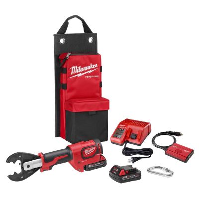 MLW2678-22BG image(0) - Milwaukee Tool M18FORCE LOGIC 6T Utility Crimper Kit with D3 Grooves and Fixed BG Die