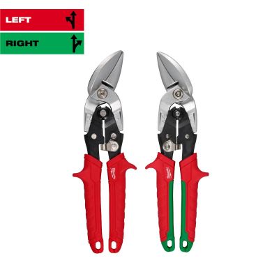 MLW48-22-4553 image(0) - Milwaukee Tool 2 PIece Offset Aviation Snip Set