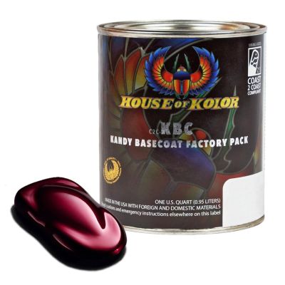 HOKKBC06-Q01 image(0) - House Of Kolor SHIMRIN KBC06-Q01 Kandy Series Universal Basecoat, 1 qt Can, Burgundy