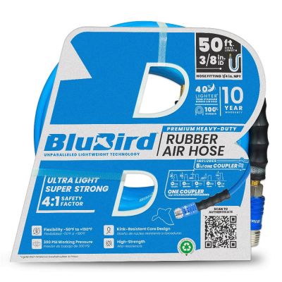 BLBBB3850-5CP image(0) - BluBird BluBird Air Hose 3/8" x 50' with 5 in 1 coupler