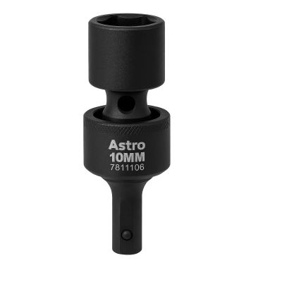 AST7811106 image(0) - Astro Pneumatic 10mm 1/4 Inch Square and Hex Drive Magnetic Universal 6pt Impact Socket for Impact Wrenches and Driver