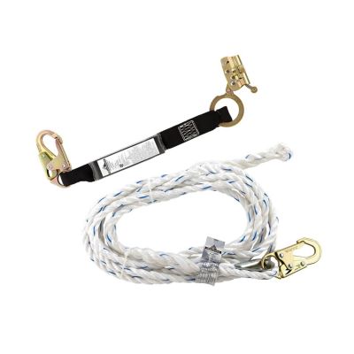 SRWV84088050 image(0) - PeakWorks Standard Vertical Lifeline, 5/8" Rope - 50 FT - Snap Hook and Back Splice / Rope Grab