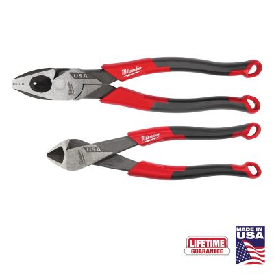 MLWMT550-2 image(0) - Milwaukee Tool 2 PC. Comfort Grip Cutting Pliers Set (USA)