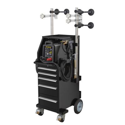 HSA9862 image(0) - H&S AutoShot UNI-9862 Dual-Pro Aluminum & Steel Dent Repair Station Complete with Bridge Pullers