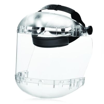 SRWS38410 image(0) - Sellstrom Face Shield - 380 Series &ldquo;MAX LIGHT&rdquo; - 6.5" x 19.5" x 0.040" Window - Clear - Ratcheting Headgear - Dual Crown