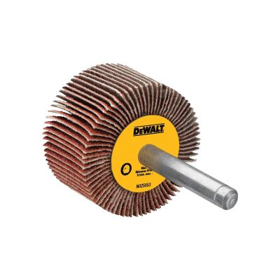 DWTDAFE1H2410 image(0) - DEWALT Flap Wheel, 3-Inch X 1-Inch X 1/4-Inch Hp, 240-Grit