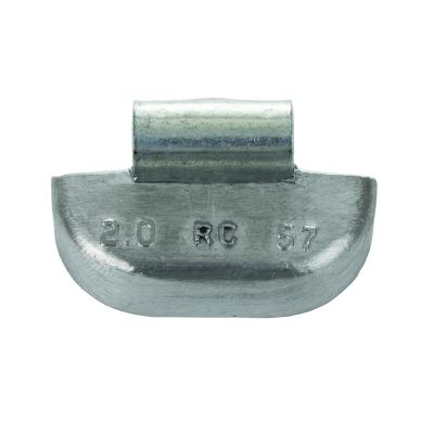 PWWRC020 image(0) - Wegmann Automotive 2oz Heavy-Duty Lead Uncoated Clip-on RC Series  Wheel Weight (Box of 25)