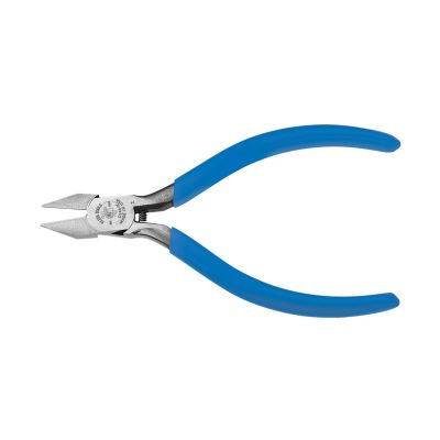 KLED2445C image(0) - Klein Tools Diagonal Cutting Pliers, Electronics, Pointed Nose, Narrow Jaw, 5-Inch