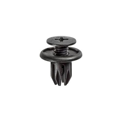 AVCAP17267 image(0) - AUVECO AP17267 Push/Screw-Type with Open End Front and Rear Bumper Retainer, 20 mm Dia Head, Nylon, Black
