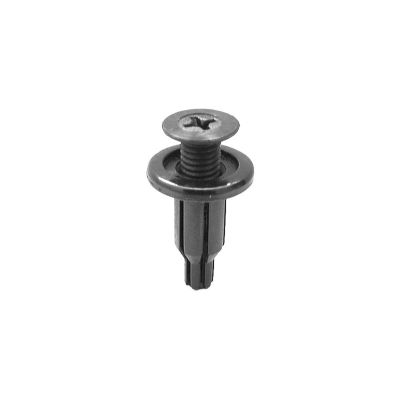 AVCAP18119 image(0) - AUVECO AP18119 Push/Screw-Type with Open End Front and Rear Bumper Retainer, 20 mm Dia Head, Nylon, Black
