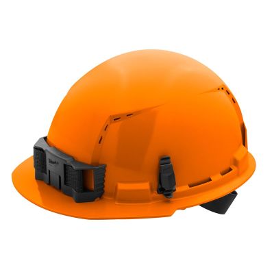 MLW48-73-1212 image(0) - Milwaukee Tool BOLT Orange Front Brim Vented Hard Hat w/4pt Ratcheting Suspension (USA) - Type 1, Class C