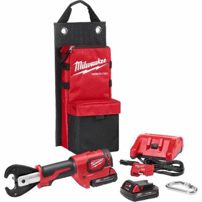 MLW2678-22 image(1) - Milwaukee Tool M18 FORCE LOGIC 6T Utility Crimper Kit with D3 Grooves "Snub Nose"