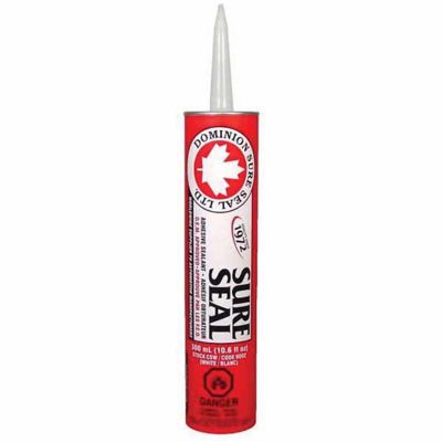 DOMCSW image(0) - Dominion Sure Seal 9002 All-Purpose Sure Seal Adhesive Sealant, 300 mL Cartridge, White, Liquid, 24 hr Curing