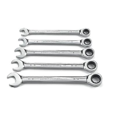 KDT93005 image(0) - GearWrench 5 Piece 72-Tooth 12 Point Ratcheting Combination SAE Wrench Set