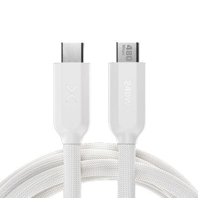 NOCXC1W image(0) - NOCO Company XGrid XC1: 240W USB-C to USB-C Cable with E-Marker Chip - 3-Foot - White