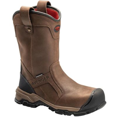 FSIA7830-9.5W image(0) - Avenger Ripsaw Wellington Series - Men's Boots - Aluminum Toe - IC|EH|SR|PR - Brown/Black - Size: 9.5W