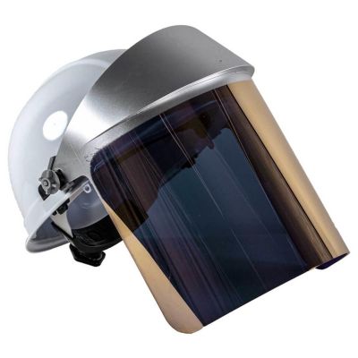 OBR191C image(0) - Oberon Face Shield & Hard Cap - Heat Reflective - Window: Didymium Gold