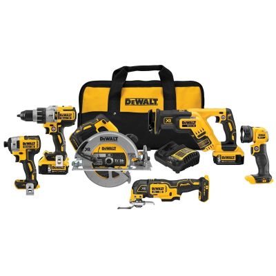 DWTDCK694P2 image(0) - DeWalt 20V MAX* XR 6-Tool Combo Kit