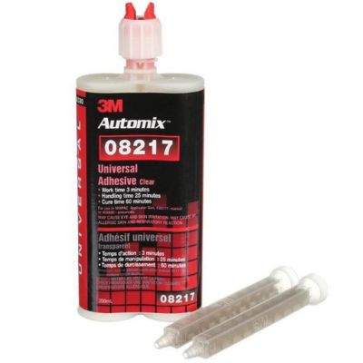 MMM8217 image(0) - 3M 08217 2-Part Universal Adhesive, 200 mL Cartridge, Medium Syrup, Clear/Dark Amber, 1 hr Curing