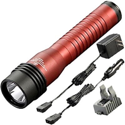 STL74775 image(0) - Streamlight Strion LED HL Rechargeable Flashlight 120V/100V AC/12V DC -1 Holder - Clam- Red